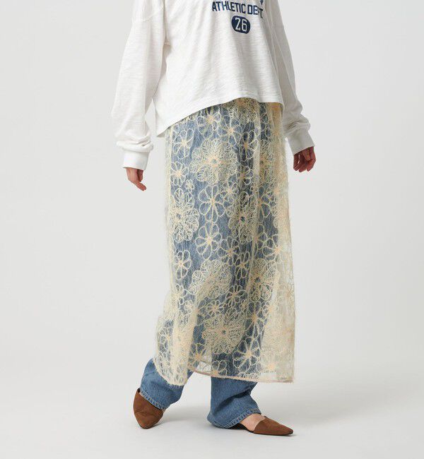 BEAUTY&YOUTH UNITED ARROWS「【WEB限定】エンブロイダリー チュールギャザースカート」|スカート|