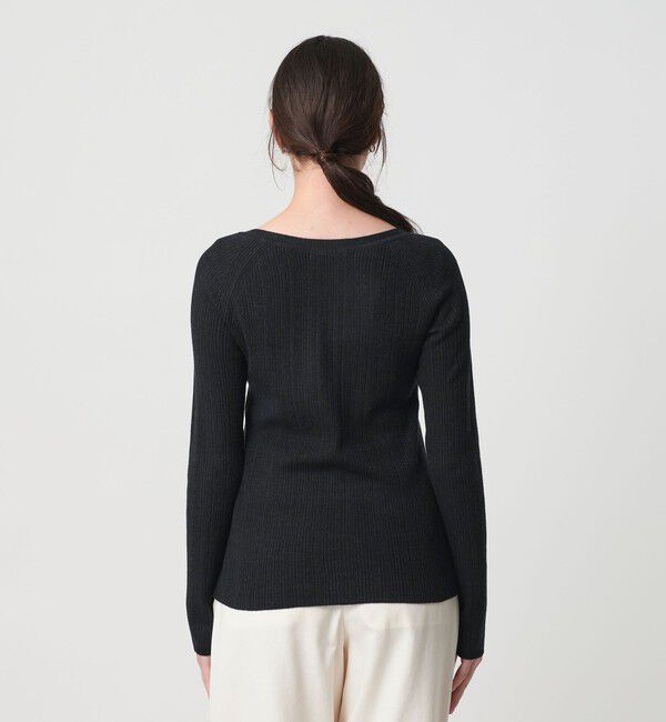 BEAUTY&YOUTH UNITED ARROWS「ポリエステルブレンド メランジリブ カーディガン ウォッシャブル」|カーディガン|