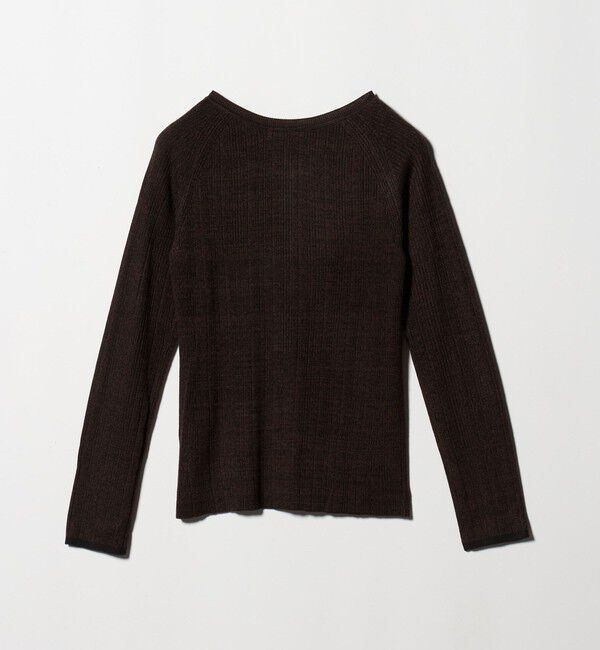 BEAUTY&YOUTH UNITED ARROWS「ポリエステルブレンド メランジリブ カーディガン ウォッシャブル」|カーディガン|