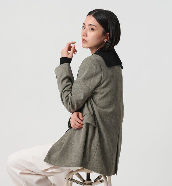 BEAUTY&YOUTH UNITED ARROWS「コットンカシミヤ リブセーラーカラー カーディガン ウォッシャブル」|カーディガン|