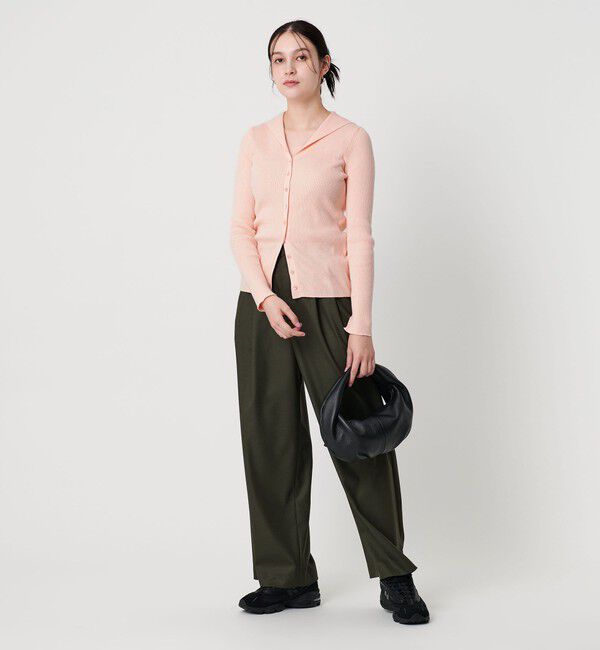 BEAUTY&YOUTH UNITED ARROWS「コットンカシミヤ リブセーラーカラー カーディガン ウォッシャブル」|カーディガン|