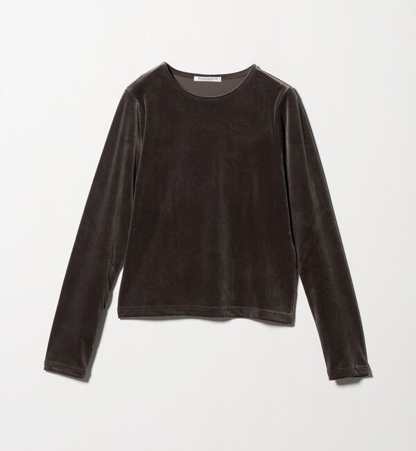 BEAUTY&YOUTH UNITED ARROWS「ポリエステルブレンド ベロアロングスリーブ Tシャツ」|Tシャツ・カットソー|