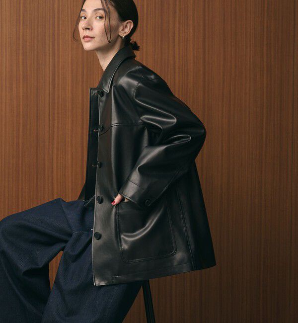 BEAUTY&YOUTH UNITED ARROWS「レザーライク カバーオール ジャケット」|その他|