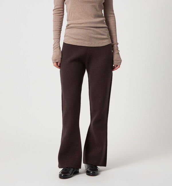 STEVEN ALAN「＜Steven Alan＞ウール カシミヤ フレア パンツ」|チノ|DK.BROWN