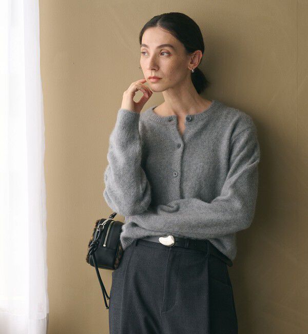 BEAUTY&YOUTH UNITED ARROWS「フォックスカシミヤブレンド クルーネックカーディガン」|カーディガン|LT.GRAY