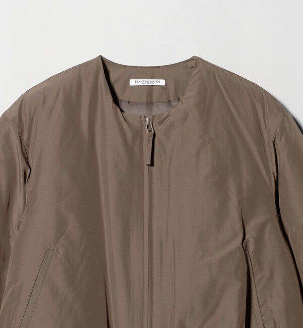 BEAUTY&YOUTH UNITED ARROWS「ポリエステルブレンド ノーカラーバルーンジップブルゾン」|ブルゾン・スタジャン|