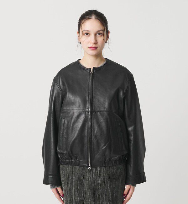 BEAUTY&YOUTH UNITED ARROWS「シープレザー ノーカラージップブルゾン」|その他|