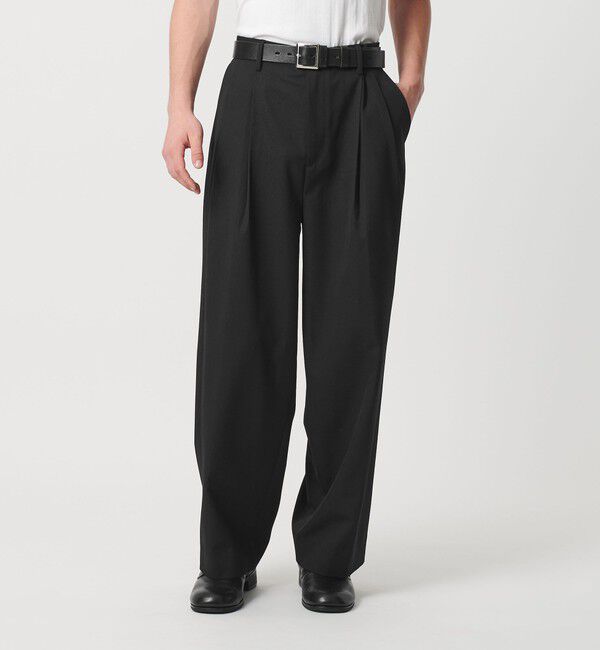 MONKEY TIME「TWツイル 2P ワイド ストレート スラックス」|チノ|