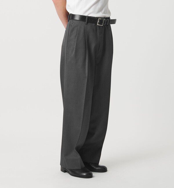 MONKEY TIME「TWツイル 2P ワイド ストレート スラックス」|チノ|