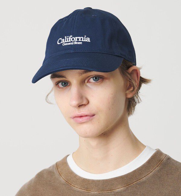 California General Store「＜CGS.＞6パネル ロゴ キャップ」|キャップ・キャスケット|NAVY
