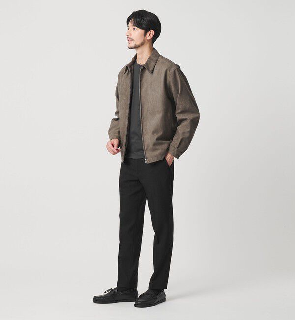 BEAUTY&YOUTH UNITED ARROWS「【WEB限定 WARDROBE SMART】ウールライク ノープリーツ パンツ」|チノ|