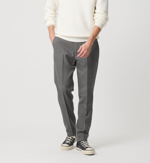 BEAUTY&YOUTH UNITED ARROWS「【WEB限定 WARDROBE SMART】ウールライク ノープリーツ パンツ」|チノ|