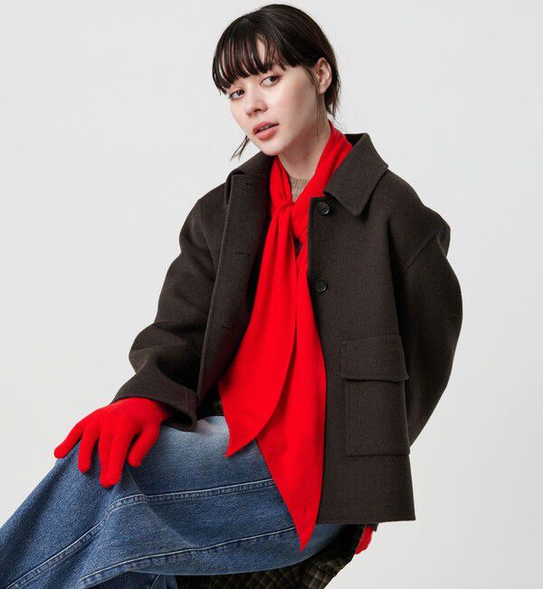 BEAUTY&YOUTH UNITED ARROWS「ウール カシミヤ タイ マフラー」|マフラー|RED