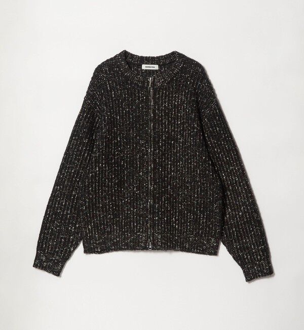 MONKEY TIME「スラブ クルーネック ジップ カーディガン」|カーディガン|