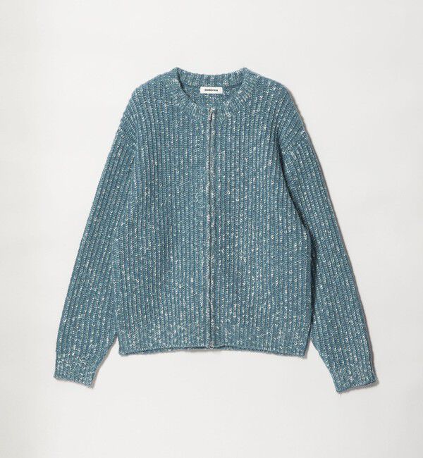 MONKEY TIME「スラブ クルーネック ジップ カーディガン」|カーディガン|