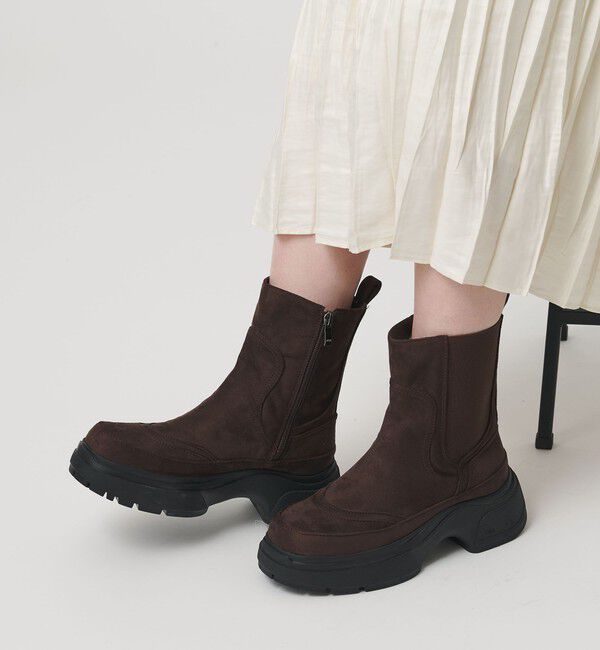 BEAUTY&YOUTH UNITED ARROWS「＜PAES＞スエードライク ブーツ」|ショートブーツ|DK.BROWN
