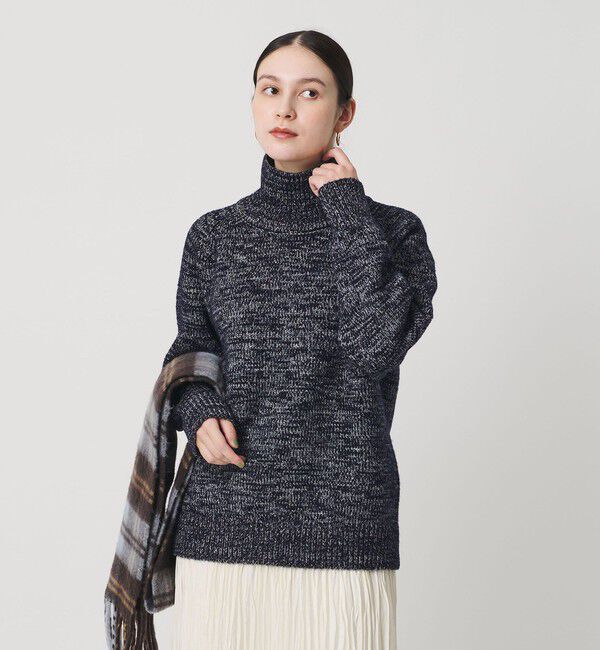 BEAUTY&YOUTH UNITED ARROWS「ミックスカラー ラメ タートルネック ニットプルオーバー」|ニット・セーター|