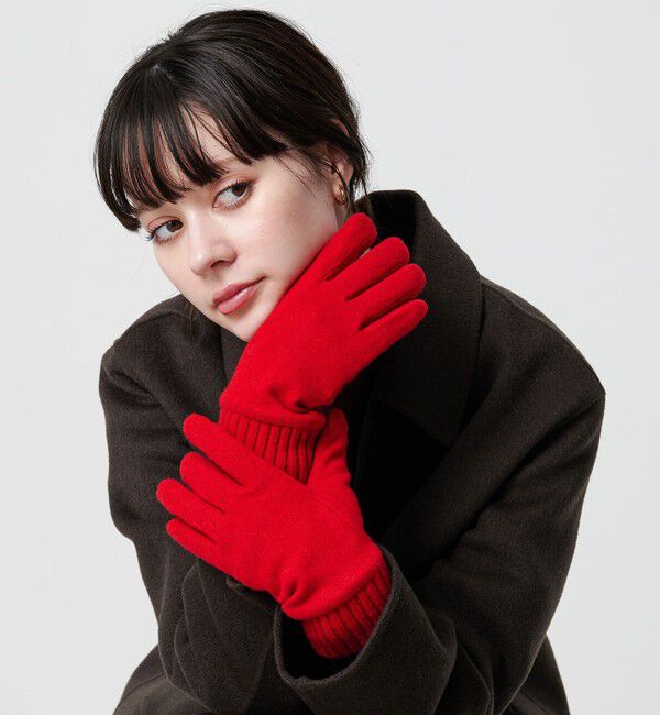 BEAUTY&YOUTH UNITED ARROWS「カラー ジャージー リブ グローブ」|手袋|