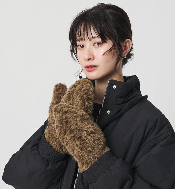 BEAUTY&YOUTH UNITED ARROWS「ストリング ボア ミトン」|手袋|MOCA