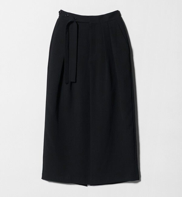 BEAUTY&YOUTH UNITED ARROWS「ボタンベルト タック スカート ウォッシャブル 防シワ」|スカート|BLACK