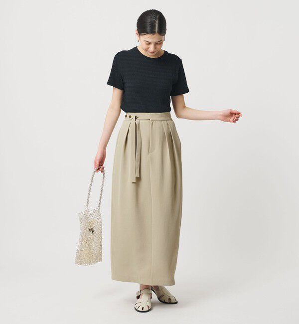 BEAUTY&YOUTH UNITED ARROWS「ボタンベルト タック スカート ウォッシャブル 防シワ」|スカート|