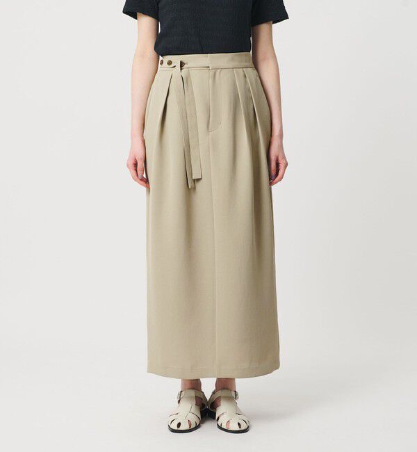 BEAUTY&YOUTH UNITED ARROWS「ボタンベルト タック スカート ウォッシャブル 防シワ」|スカート|
