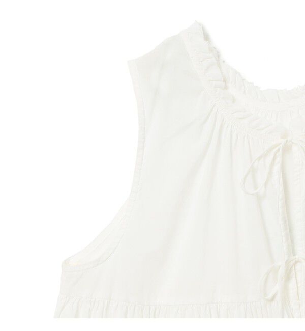 BEAMSBOY「コットン ギャザー ノースリーブ」|シャツ・ブラウス|