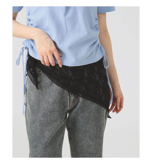 Ray BEAMS 「レース スカーフ」|バンダナ・スカーフ|BLACK