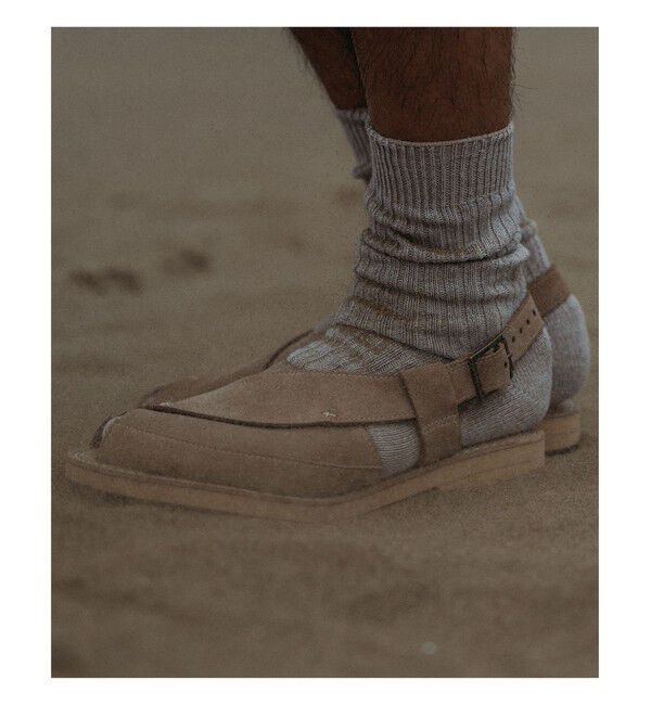 BEAMS PLUS「KOVALAM / 別注 X-STRAP SANDAL SUEDE」|サンダル|SAND_BEIGE