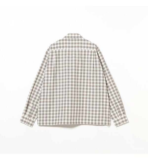 BEAMS「チェック ハーフジップ プルオーバーシャツ【ワイドフィット】」|シャツ・ブラウス|