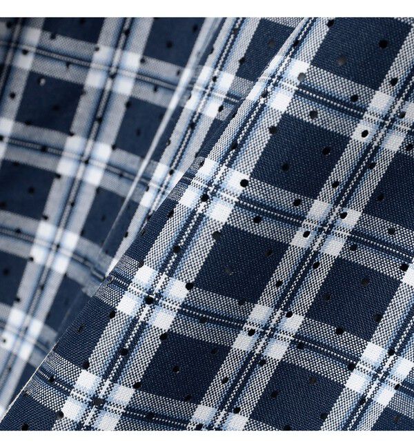 BEAMS「チェック ハーフジップ プルオーバーシャツ【ワイドフィット】」|シャツ・ブラウス|