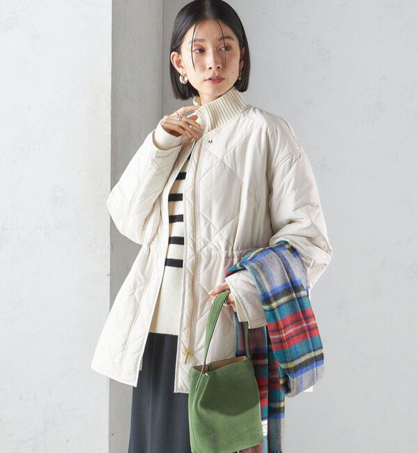 SHIPS for women「〈手洗い可能〉キルティング サイドジップ ブルゾン」|ブルゾン・スタジャン|