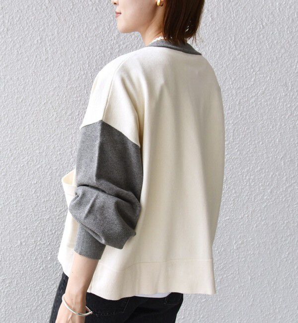 SHIPS for women「【WEB限定】〈手洗い可能〉配色 ポケット カーディガン」|カーディガン|