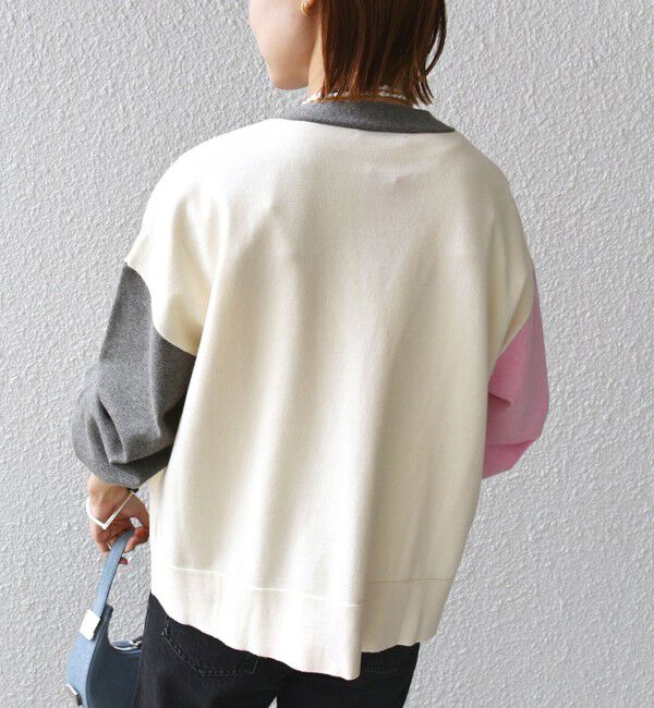 SHIPS for women「【WEB限定】〈手洗い可能〉配色 ポケット カーディガン」|カーディガン|