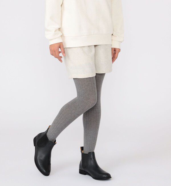 SHIPS KIDS「SHIPS KIDS:140～150cm / ツイード タック キュロット」|キュロット|ナチュラル