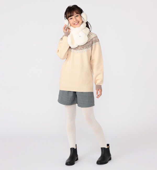 SHIPS KIDS「SHIPS KIDS:140～150cm / ツイード タック キュロット」|キュロット|