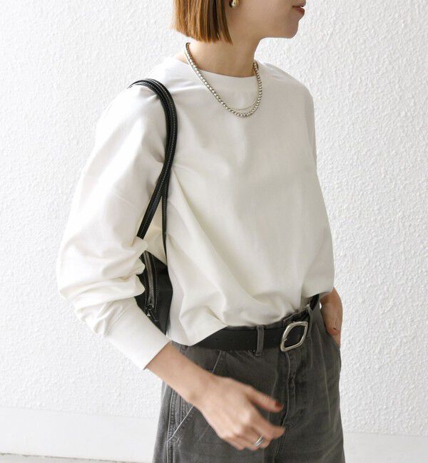 SHIPS any「SHIPS any:〈洗濯機可能〉インレイ ロングスリーブ コンパクト プルオーバー」|Tシャツ・カットソー|