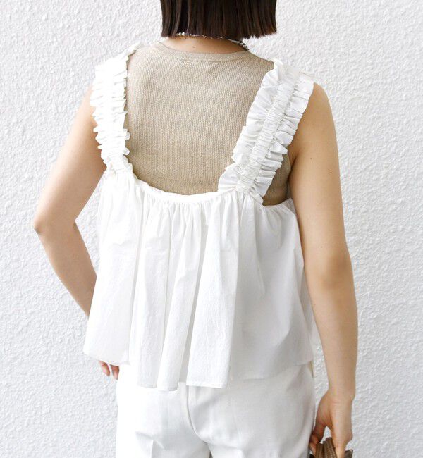 SHIPS for women「【WEB限定】〈洗濯機可能〉ショルダー フリル キャミソール」|シャツ・ブラウス|