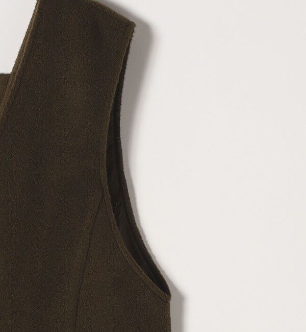 quaranciel「quaranciel: ジャージー メルトン Vネック ジャンパー スカート」|ジャンパースカート|