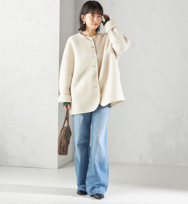 SHIPS for women「【一部WEB限定】〈手洗い可能〉NEW リバーシブル ボア ブルゾン」|ブルゾン・スタジャン|