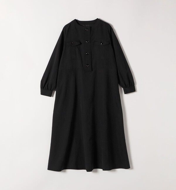 SHIPS any「SHIPS any:〈洗濯機可能〉ピーチスキン クルーネック ポケット フレア ワンピース」|ワンピース|