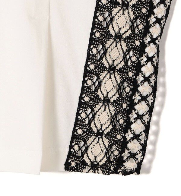 SHIPS for women「assiette:〈手洗い可能〉トーション レース ポンチョ カットソー」|Tシャツ・カットソー|