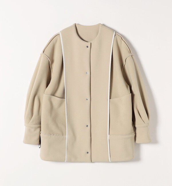 SHIPS any「【WEB限定】SHIPS any:〈洗濯機可能〉ダンボール コクーン ノーカラー コート」|ノーカラージャケット|