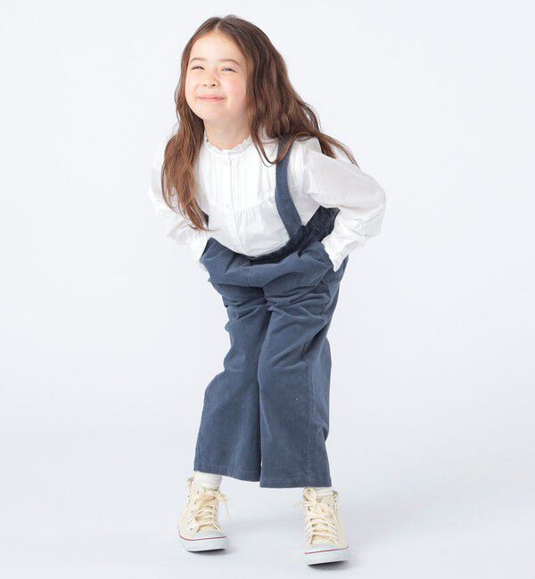 SHIPS KIDS「SHIPS KIDS:100～130cm / ピンタック レース ブラウス」|シャツ・ブラウス|