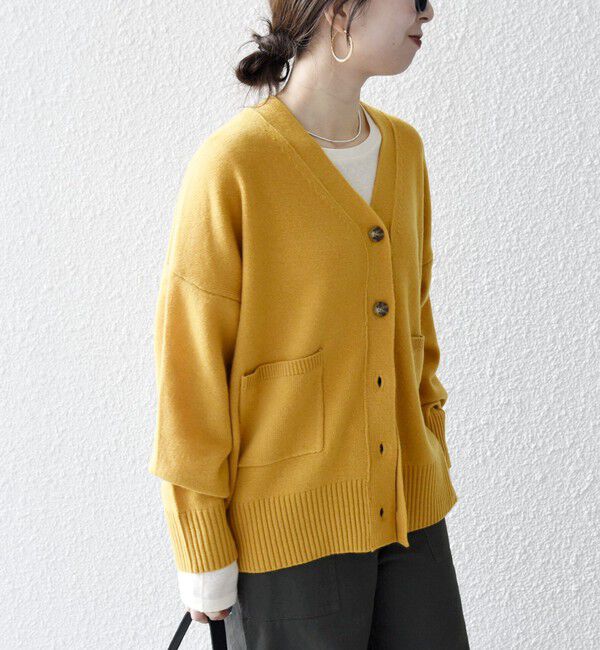 SHIPS any「SHIPS any:〈手洗い可能〉AQUA カシミヤ ミックス Vネック カーディガン」|カーディガン|