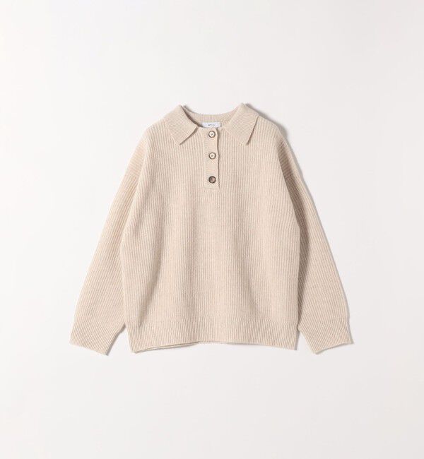 SHIPS any「SHIPS any:〈手洗い可能〉AQUA カシミヤ ミックス ポロ ニット」|ニット・セーター|