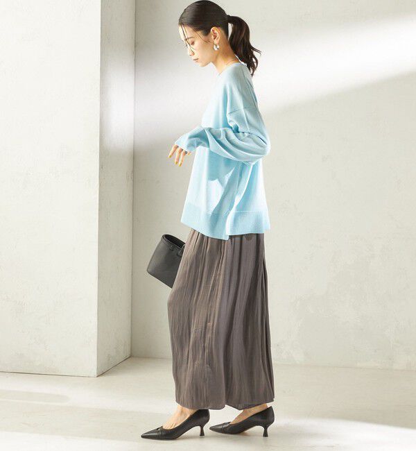 SHIPS for women「〈手洗い可能〉14G ウォッシャブル クルーネック ニット プルオーバー」|ニット・セーター|