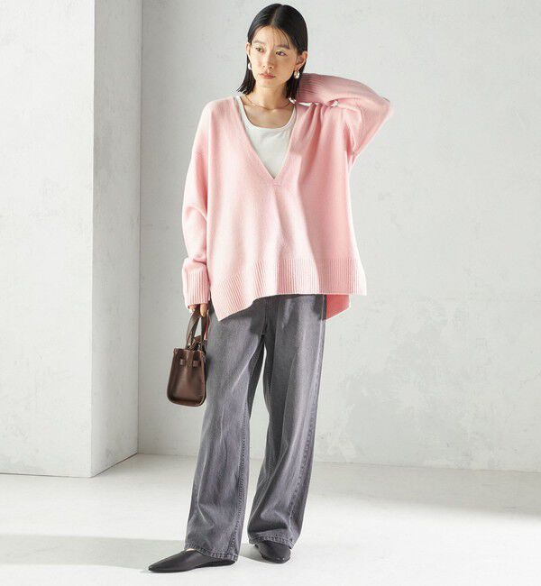 SHIPS for women「〈手洗い可能〉ウール カシミヤ Vネック プルオーバー」|ニット・セーター|