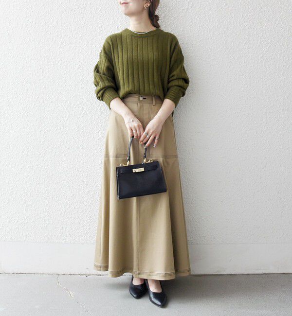 SHIPS any「SHIPS any:〈手洗い可能〉ヤク ワイドリブ ラウンドヘム ニット プルオーバー」|ニット・セーター|