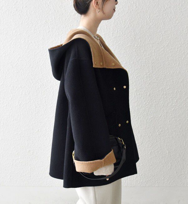 SHIPS any「SHIPS any: リバー フーデッド Aライン ミドル コート」|その他|